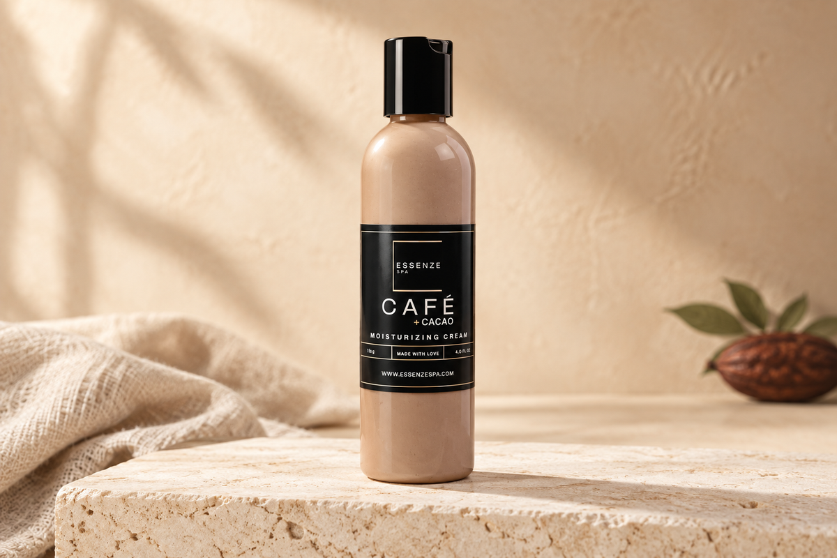 Crema Café + Cacao con fondo boho