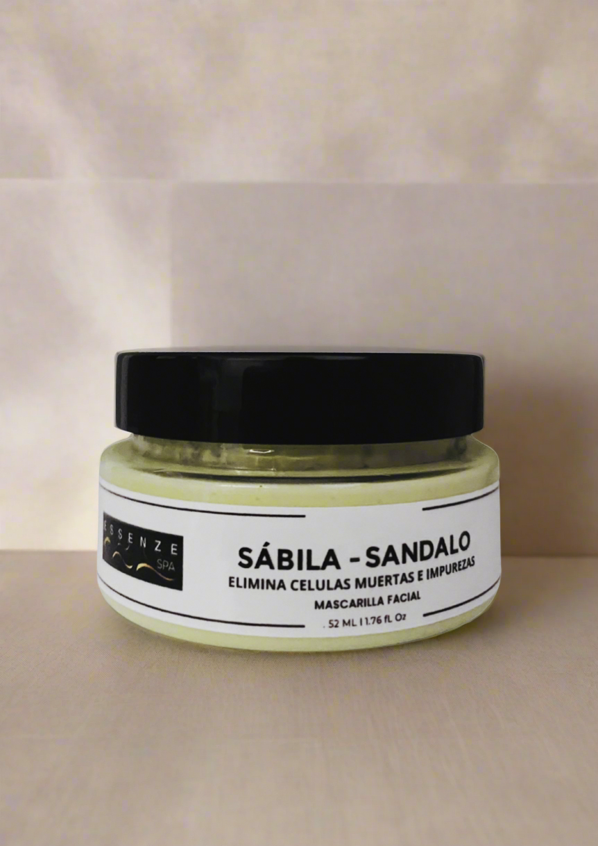 Mascarilla Facial de Sábila y Sándalo / Mascarilla Facial Aloe Vera y Sándalo