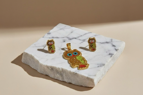 Búho Encanto – Set de Dije y Pantallas