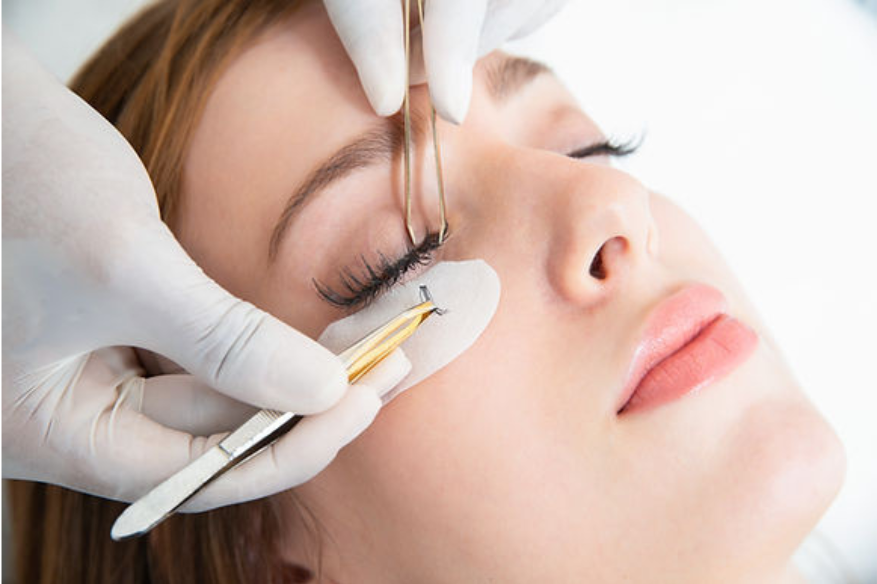 Retouching Volume Eyelash Extensions