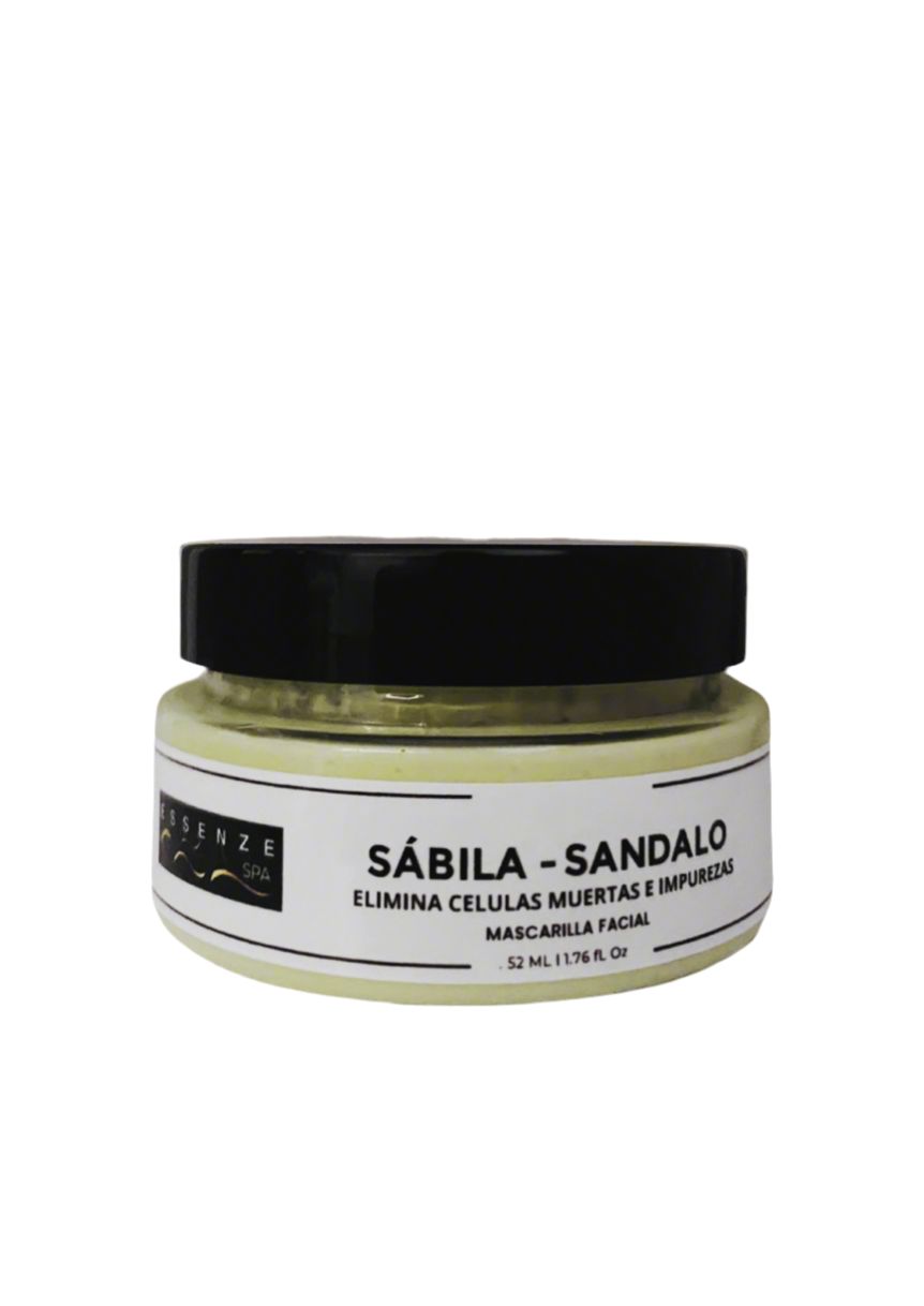 Mascarilla Facial de Sábila y Sándalo / Mascarilla Facial Aloe Vera y Sándalo