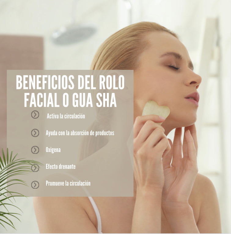 Rodillo facial y Gua Sha