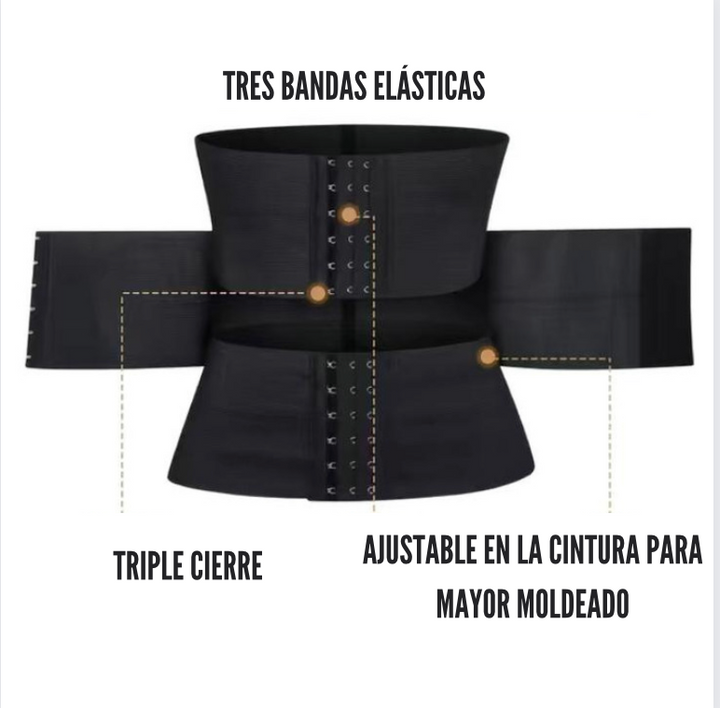 Triple Band Girdle for Greater Molding / Faja Triple Banda Para Mayor Moldeado