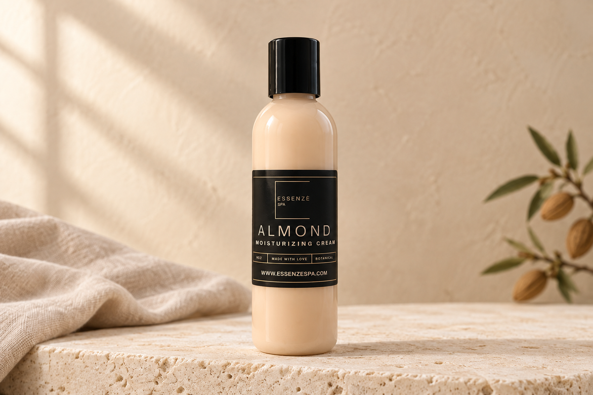 Crema Almond en fondo boho