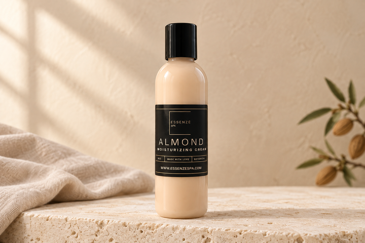 Crema Almond en fondo boho