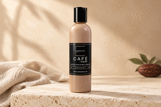 Crema Café + Cacao con fondo boho
